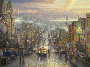 Thomas Kinkade Painting - El corazón de San Francisco Thomas Kinkade